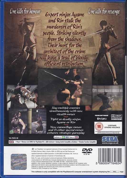 Tenchu Fatal Shadows - PS2 (B Grade) (Genbrug)